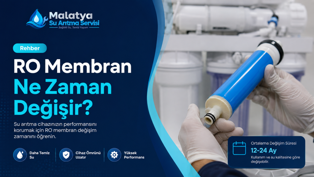 Su arıtma cihazında filtre tank ve pompa bakımı