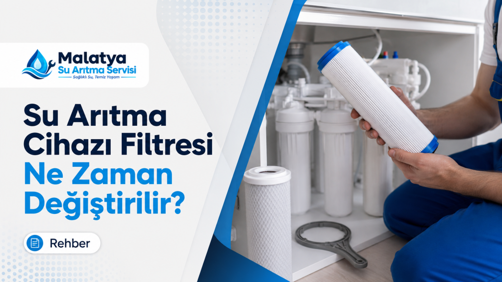Su arıtma filtresi değişimi için cihaz kontrolü